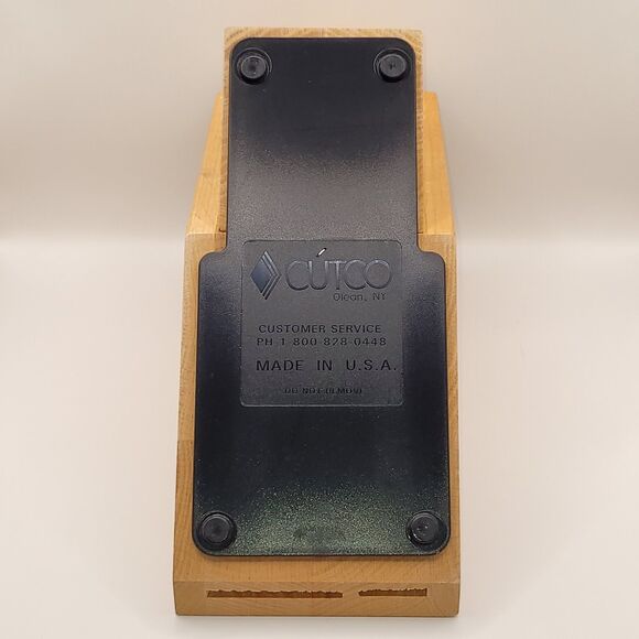 Cutco Galley Set Knife Block Honey Oak 7-Slot Storage USA Excellent Condition - Picture 6 of 7